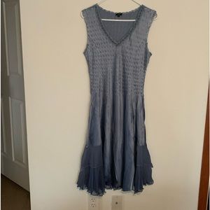 2 PC DRESS SET OCEAN BLUE KOMAROV.   LIKE NEW.